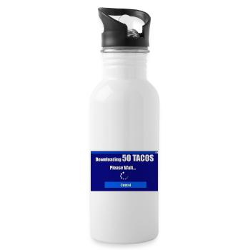 Downloading 50 Tacos (years) - Water bottle with straw - white - Right