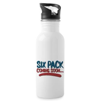 Six Pack Coming Soon 30 - Water bottle with straw - white - Right