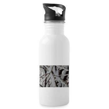 Ice on branches - Water bottle with straw - white - Right