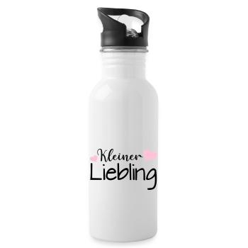 Kleiner Liebling - Trinkflasche mit integriertem Trinkhalm - Weiß - Rechts
