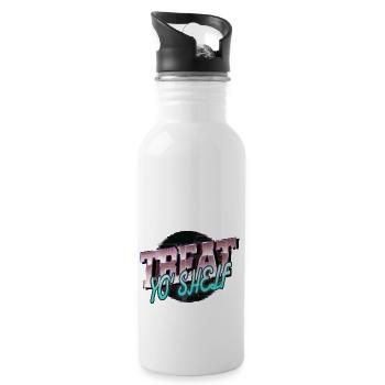 feminine book keeper gift geek better quotes - Water bottle with straw - white - Right