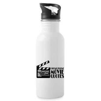 I speak fluent movie - Water bottle with straw - white - Right
