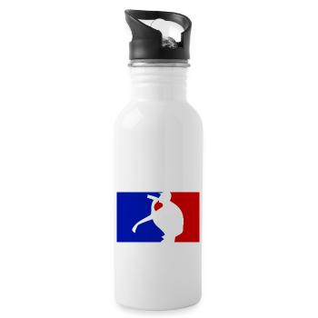 Säuferliga Basketball Style - Trinkflasche mit integriertem Trinkhalm - Weiß - Rechts