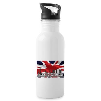 London - Water bottle with straw - white - Right