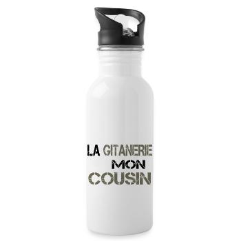La gitanerie mon cousin - Gourde avec paille intégrée - blanc - Droite