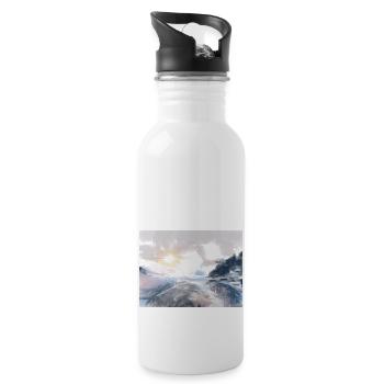 Amour magique de la nature - Gourde avec paille intégrée - blanc - Droite