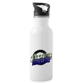 weihnachten bachhund hundehalter humor bluthund - Trinkflasche mit integriertem Trinkhalm - Weiß - Rechts