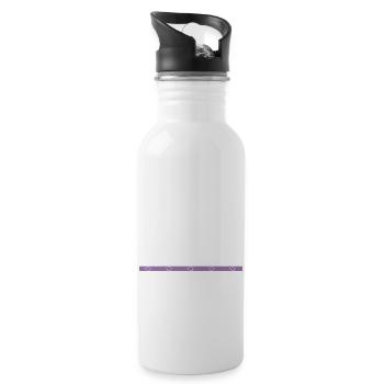 chop wood job humor quote funny happy love - Water bottle with straw - white - Right