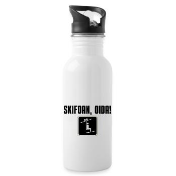 Skifoan, Oida - Trinkflasche mit integriertem Trinkhalm - Weiß - Rechts