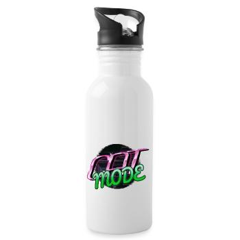 jokes present idea sayings awesome cat lover love - Water bottle with straw - white - Right
