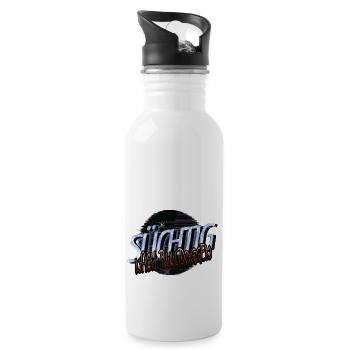 schäferhund hundeliebhaber witzig lustiger spruch - Trinkflasche mit integriertem Trinkhalm - Weiß - Rechts