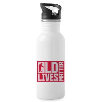 old lives matter Zitat - Trinkflasche mit integriertem Trinkhalm - Weiß - Rechts