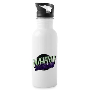 basketball bday funny sayings barbells happy - Trinkflasche mit integriertem Trinkhalm - Weiß - Rechts