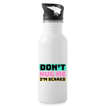 don't hug me - Water bottle with straw - white - Right