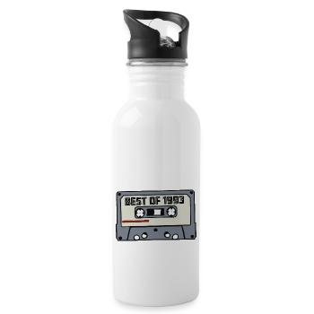Best of 1993 - 30 Birthday Retro Gift Idea - Water bottle with straw - white - Right