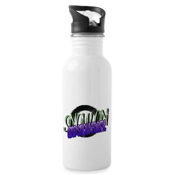 Christmas Christmas Tree Bodybuilding awkward joke - Water bottle with straw - white - Right