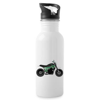 Moto dans un motif délicieux. - Gourde avec paille intégrée - blanc - Droite