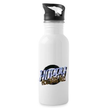 Joke Dinosaur Fan Present Idea Bodybuilder Quote - Water bottle with straw - white - Right