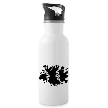 Splashes of color - Water bottle with straw - white - Right