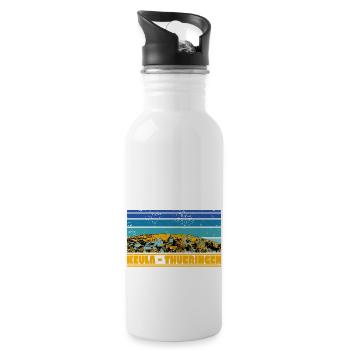 Südharz Merch - Keula I - Trinkflasche mit integriertem Trinkhalm - Weiß - Rechts