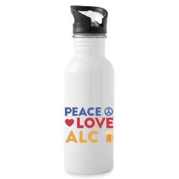 Alcohol Beer drinking beer lovers - Water bottle with straw - white - Right
