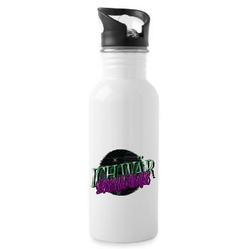 hunderasse doggie bday geschenk haustier tier - Trinkflasche mit integriertem Trinkhalm - Weiß - Rechts