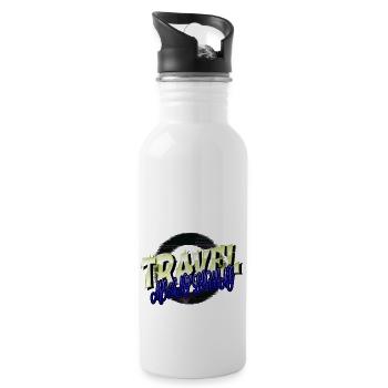 different traveling eat sleep travel travel bug - Trinkflasche mit integriertem Trinkhalm - Weiß - Rechts