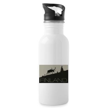 Pure in nature. - Water bottle with straw - white - Right