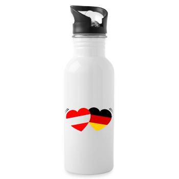 Austria and German Relations - Water bottle with straw - white - Right