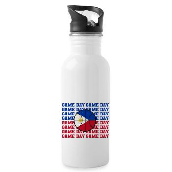 Philippines Filipino Flag Basketball I Cadeau - Gourde avec paille intégrée - blanc - Droite