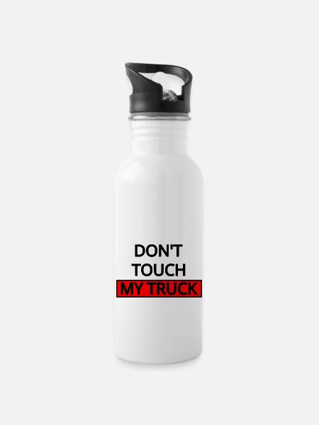 Truck - Trinkflasche mit integriertem Trinkhalm - Weiß