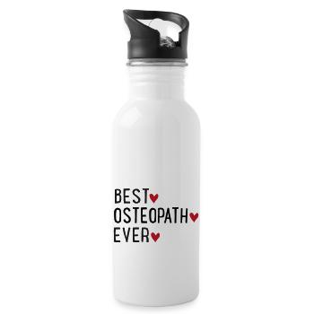 Best Osteopath - Water bottle with straw - white - Right