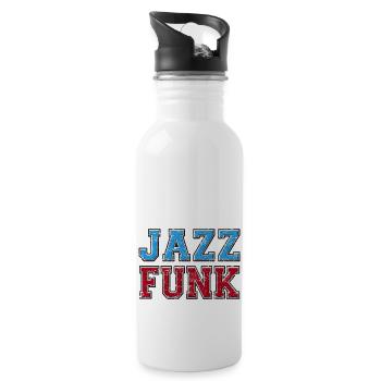 Jazz Funk Grunge - Water bottle with straw - white - Right