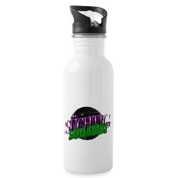 lustig bachhund lieben lieblingshund geschenkidee - Trinkflasche mit integriertem Trinkhalm - Weiß - Rechts