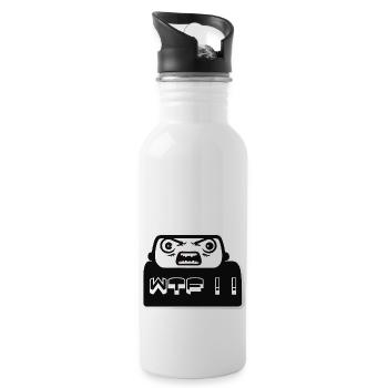 WTF car sticker - Water bottle with straw - white - Right