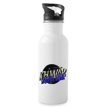 pudel geek statement geburtstagsgeschenkidee cool - Trinkflasche mit integriertem Trinkhalm - Weiß - Rechts