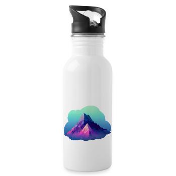 Mountains Hiking Mountain hiking Hiking Mountain hikers - Water bottle with straw - white - Right