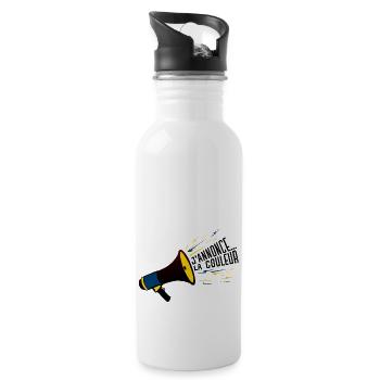 porte voix annonce couleur elcair humour 304 B - Gourde avec paille intégrée - blanc - Droite