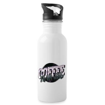 milk present awesome drinking funny sayings tired - Trinkflasche mit integriertem Trinkhalm - Weiß - Rechts