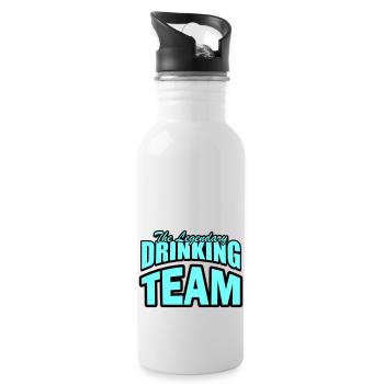 drinking team - Trinkflasche mit integriertem Trinkhalm - Weiß - Rechts
