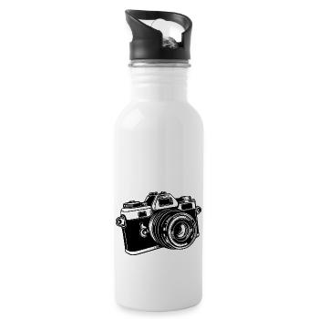 Photographe Photographie Caméra de photographie - Gourde avec paille intégrée - blanc - Droite