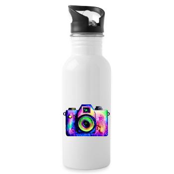 Photographing Camera Photographer Funny Photographer - Water bottle with straw - white - Right