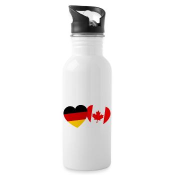 German Canadian partners - Water bottle with straw - white - Right