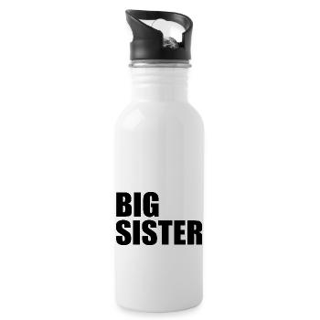 Big sister - Trinkflasche mit integriertem Trinkhalm - Weiß - Rechts