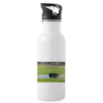 Landscape in Chobe National Park on Sedudu Island - Water bottle with straw - white - Right
