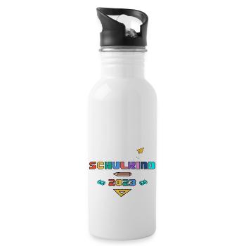 School Child School Enrollment 1st Grade Gift - Water bottle with straw - white - Right