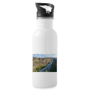 gorge near the Victoria Falls in Zimbabwe - Water bottle with straw - white - Right