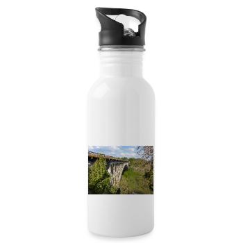 Victoria Falls Bridge near the Victoria Falls - Water bottle with straw - white - Right