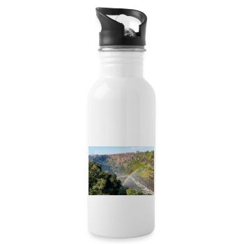 gorge near the Victoria Falls in Zimbabwe - Water bottle with straw - white - Right