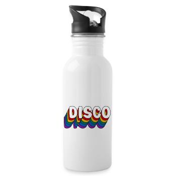 DISCO !!! - Gourde avec paille intégrée - blanc - Droite